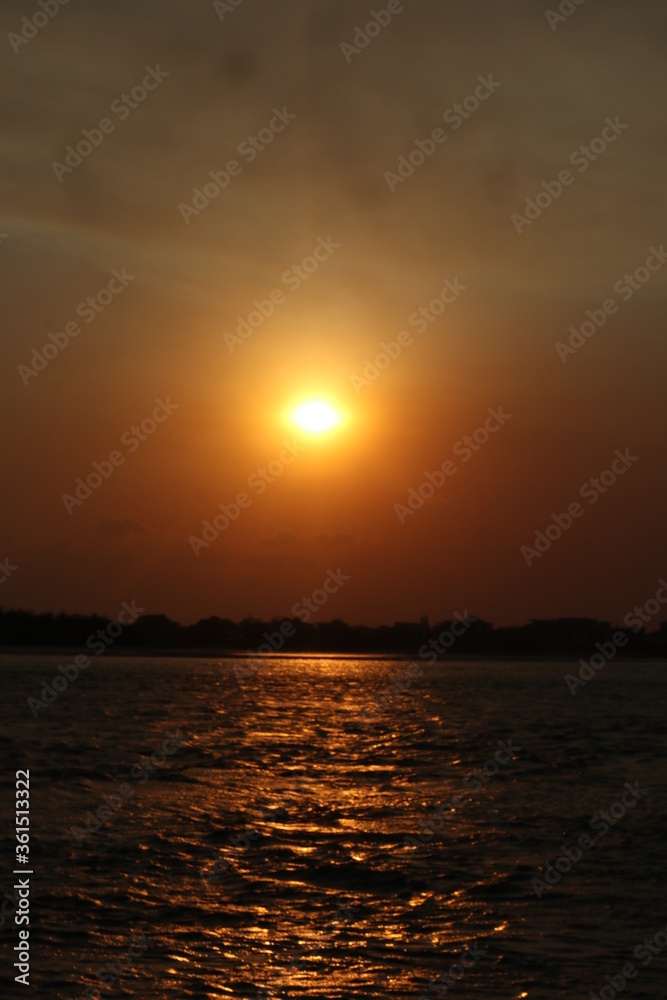 sunset on the beach 