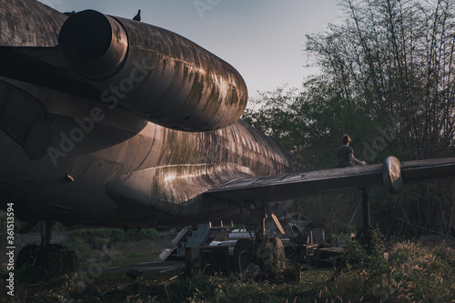 Abandoned plane in Yangon, Burma Myanmar photo