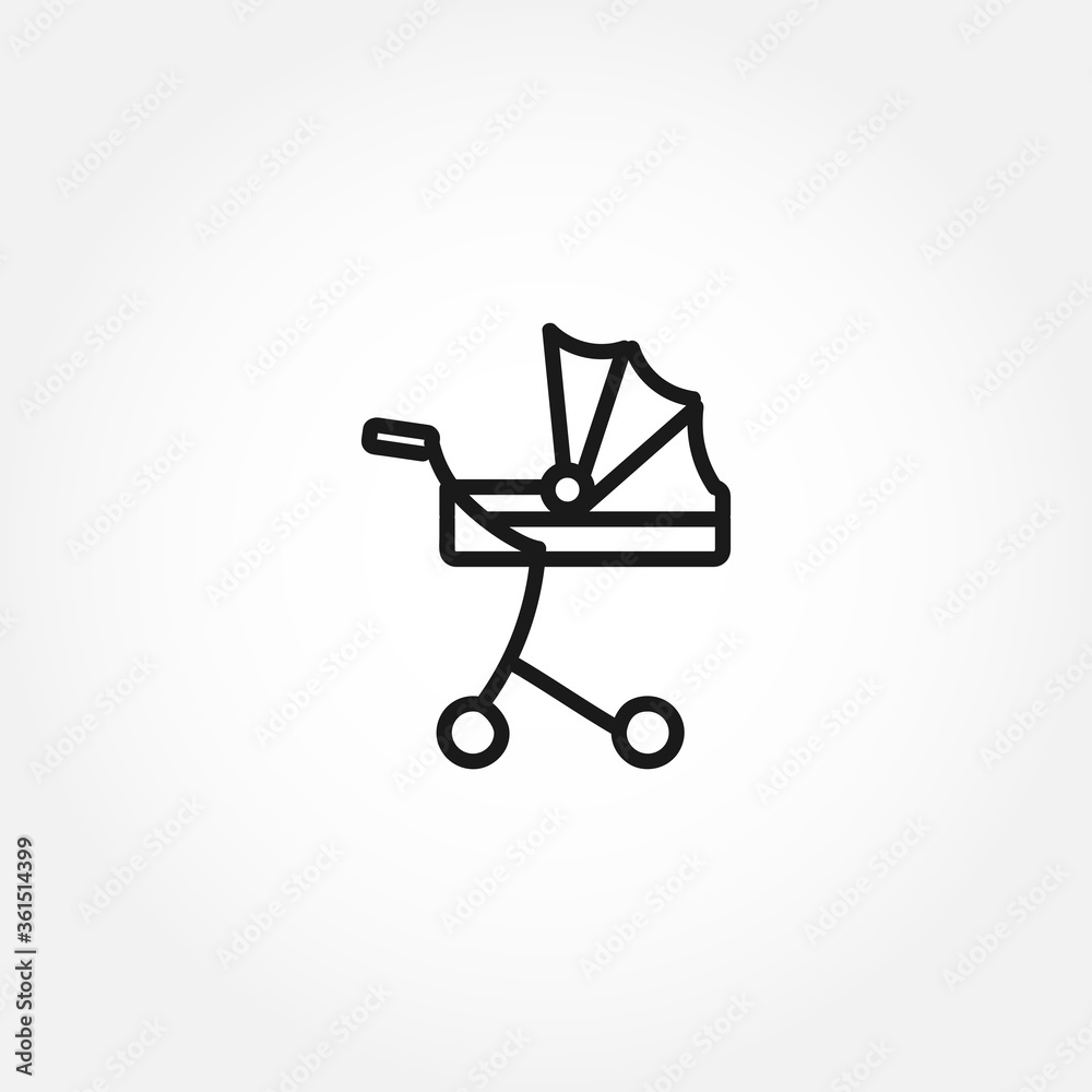 baby carriage line icon. baby carriage isolated line icon baby carriage line icon. baby carriage isolated line icon