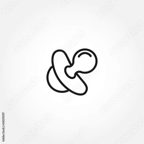 baby dummy line icon. baby dummy isolated line icon