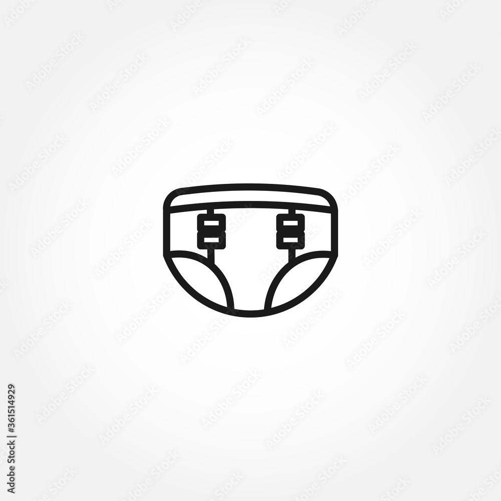 Diaper glyph line icon, baby and nappy line icon. Diaper isolated line icon Diaper glyph line icon, baby and nappy line icon. Diaper isolated line icon