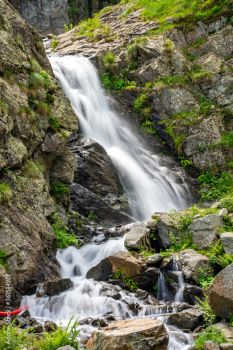 Fototapeta Naklejka Na Ścianę i Meble -  Lago della Rovina Waterfall - Lake in the Italian Alps Entracque