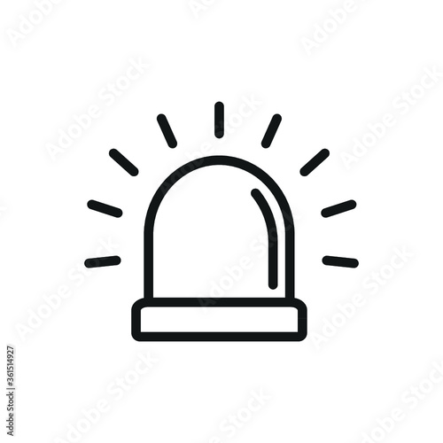 Siren icon in trendy outline style design. Vector graphic illustration. Suitable for website design, logo, app, and ui. 