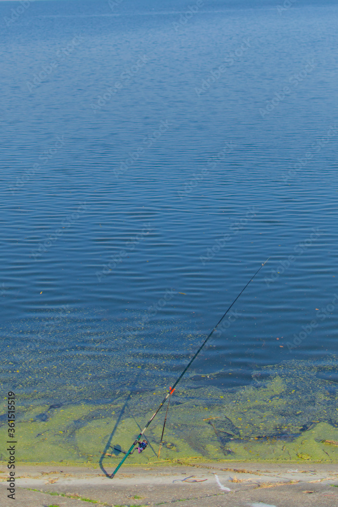 fishing rod on the lake