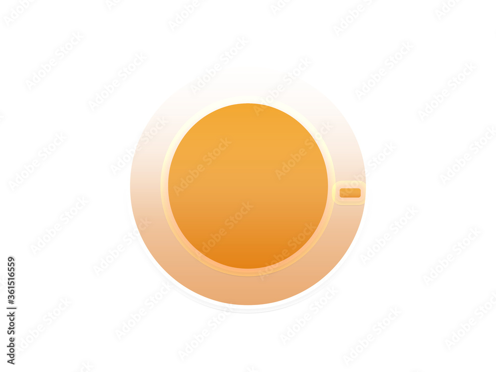 Orange tea cup