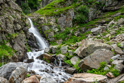 Lago della Rovina Waterfall - Lake in the Italian Alps Entracque photo