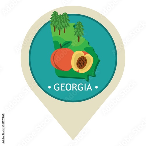 Map pointer with georgia state