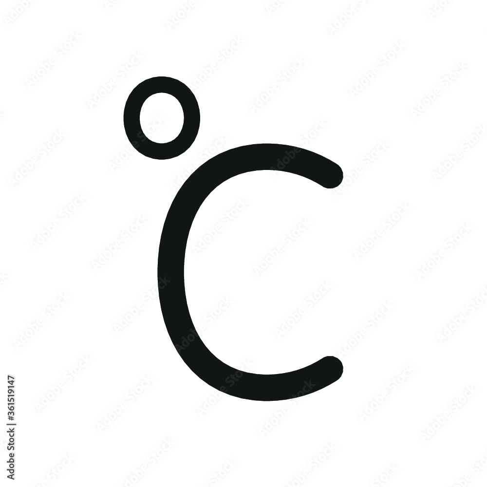 Naklejka premium Celsius degree icon