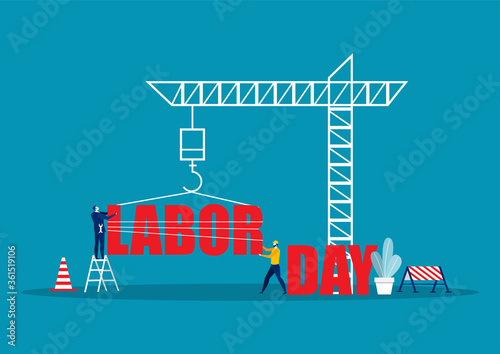 business people labor, Happy Labor Day . Vector illustration