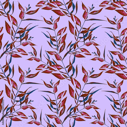 Wallpaper Mural Butterfly leaves, seamless pattern. Torontodigital.ca