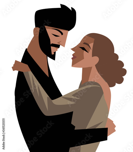 cute happy romantic loving couple