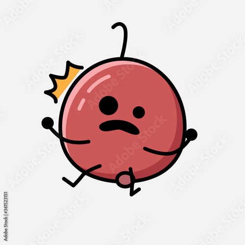 Cute Hackberry Fruit Mascot Vector Character