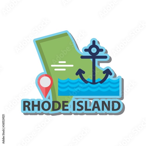Map of rhode island state