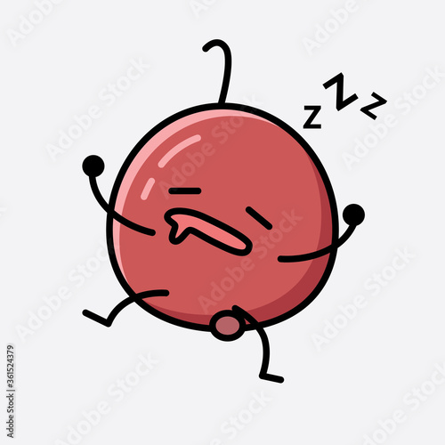 Cute Hackberry Fruit Mascot Vector Character