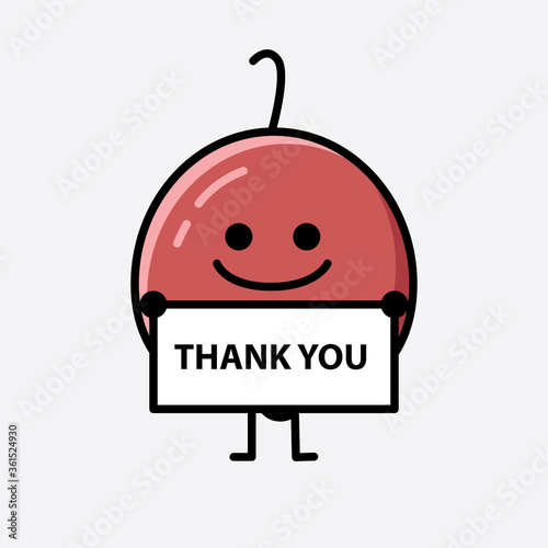 Cute Hackberry Fruit Mascot Vector Character