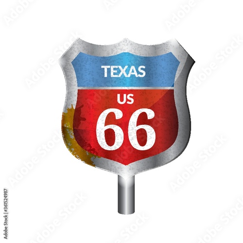 Texas route signboard