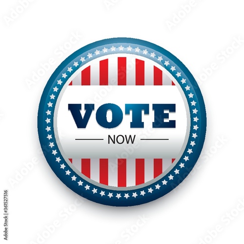 USA vote button badge