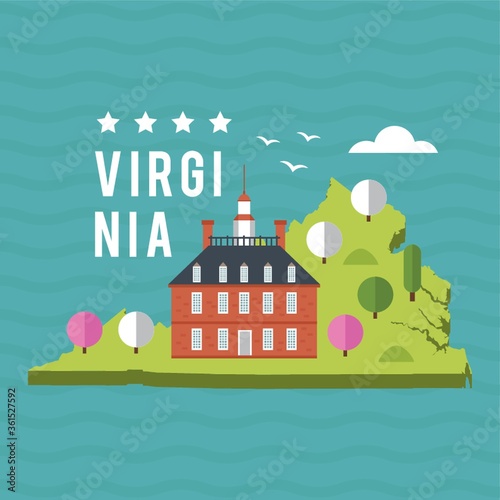 Map of virginia state