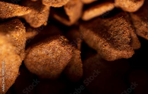 Close up of instant coffee granules as background.