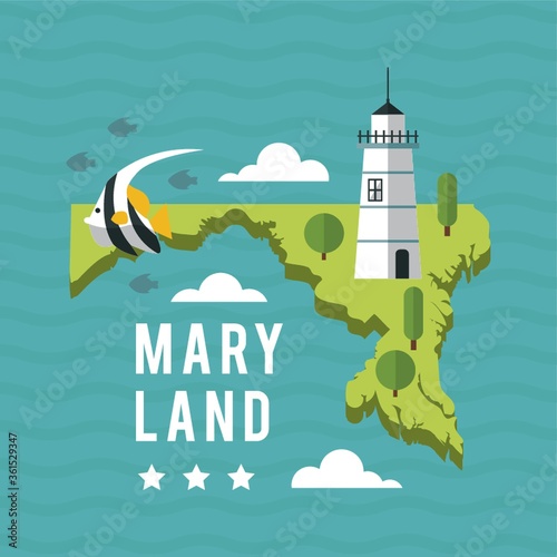 Map of maryland state
