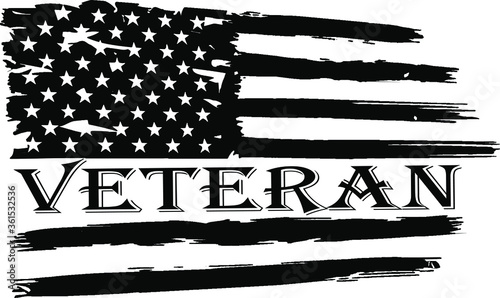 American flag veteran, US Military veteran flag