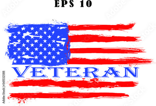 American flag veteran, US Military veteran flag