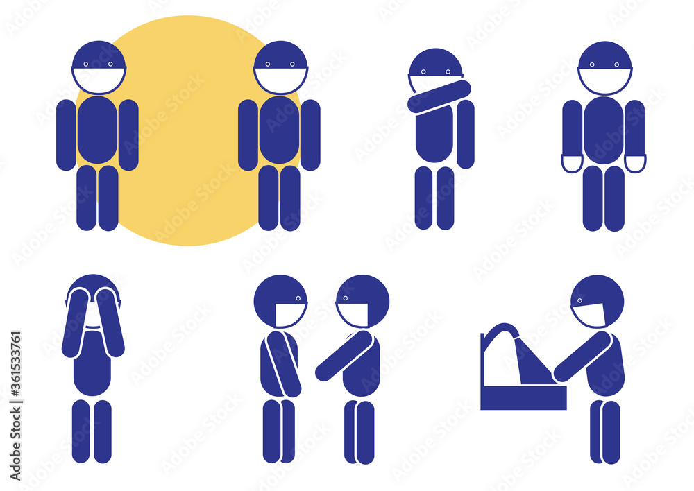 Icons about the rules of conduct in viral infections Icons about the rules of conduct in viral infections