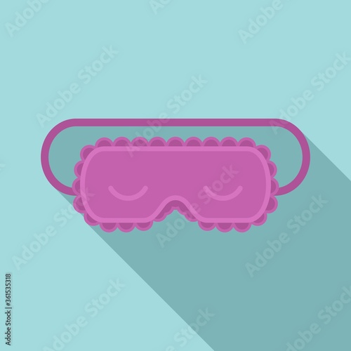 Sleeping mask icon. Flat illustration of sleeping mask vector icon for web design