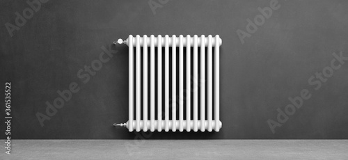 classic radiator in front of background - 3D Illustration photo