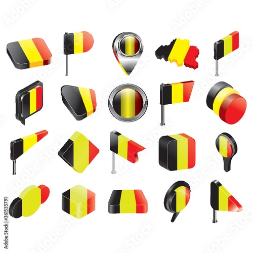 Set of Belgium icons