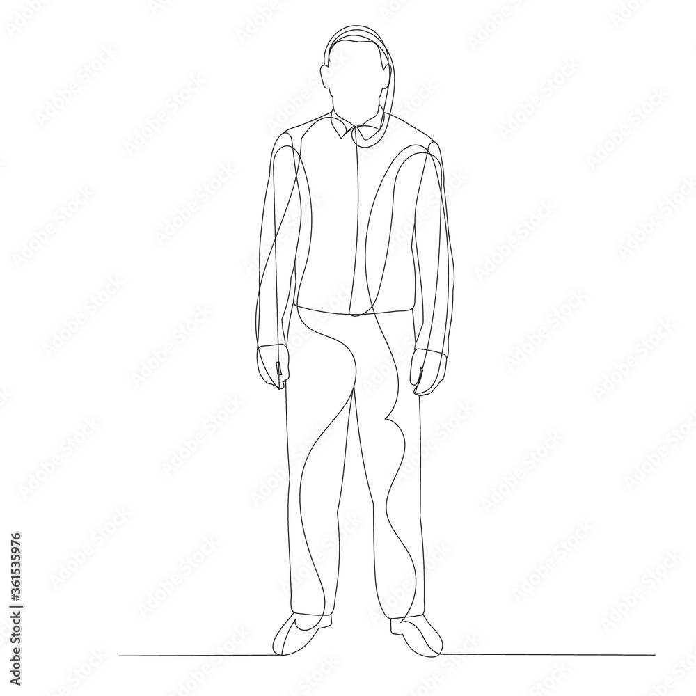 isolated, single line drawing of a man, sketch isolated, single line drawing of a man, sketch
