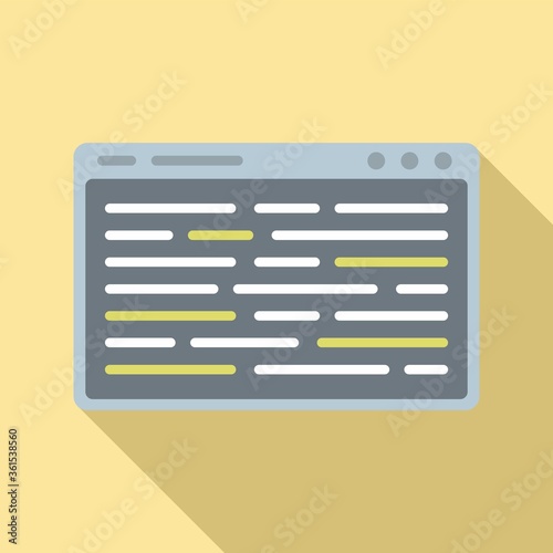 Web page machine learning icon. Flat illustration of web page machine learning vector icon for web design