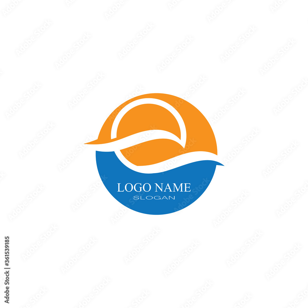 Waves Logo Template vector symbol Waves Logo Template vector symbol