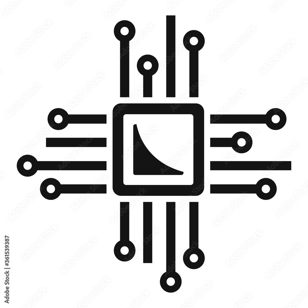 Smart processor icon. Simple illustration of smart processor vector icon for web design isolated on white background