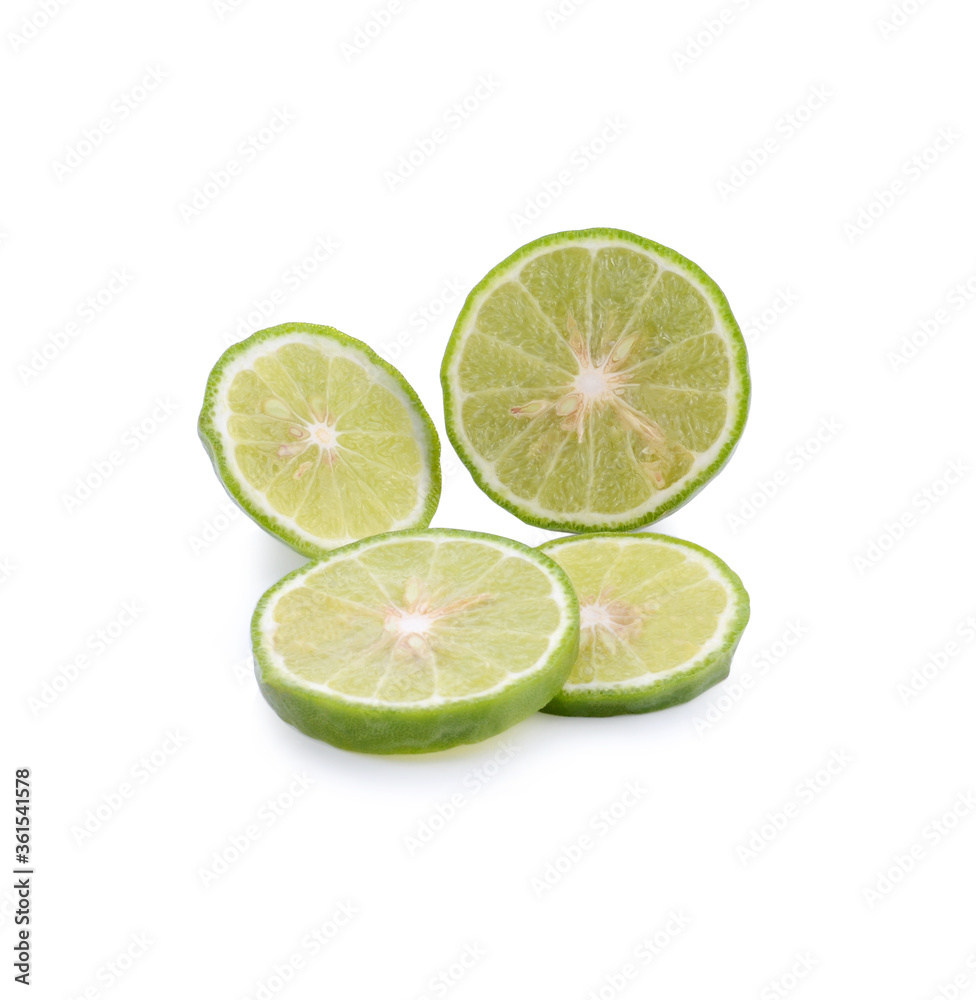 Bergamot fruit isolated on white background