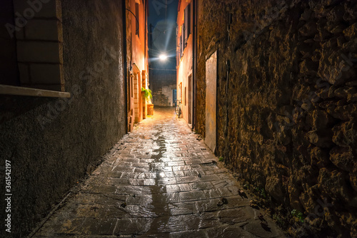 Chania  old town  night streets. Crete  Greece