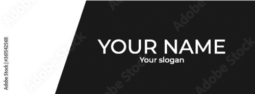 Bannière Facebook modifiable noir et blanc