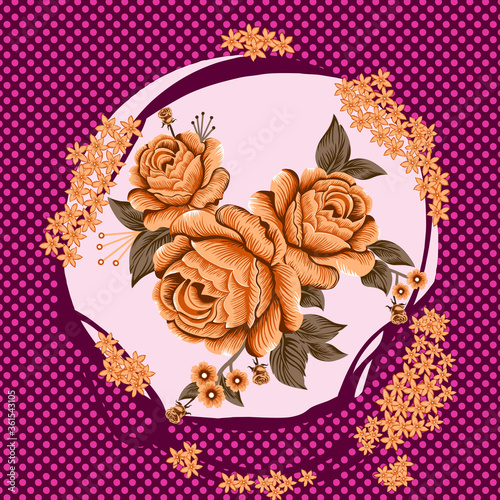 vintage background with roses
