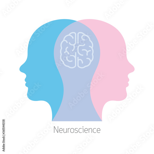 Two humans brain psychotherapy concept. Mental health therapist and patient. Wellbeing or wellness insurance
