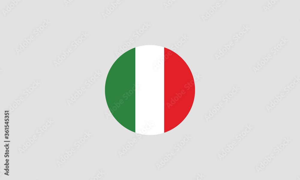 Fototapeta premium Italy flag circle national vector illustration