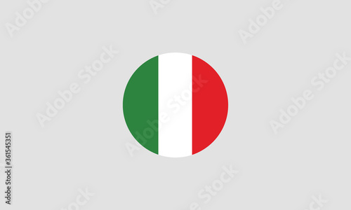 Italy flag circle national vector illustration