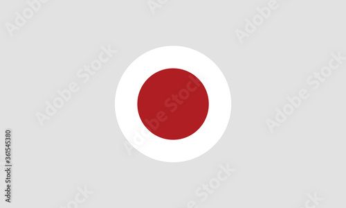 Japan flag circle national vector illustration