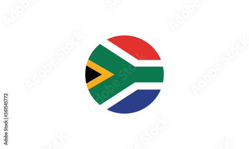 South Africa flag circle national vector illustration