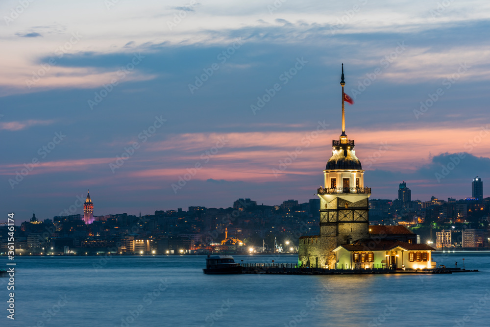 Maidens Tower in Istanbul, Turkey.