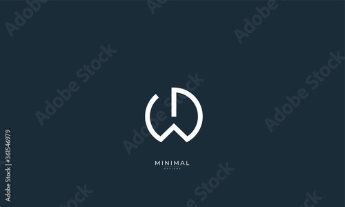 Alphabet letter icon logo WD