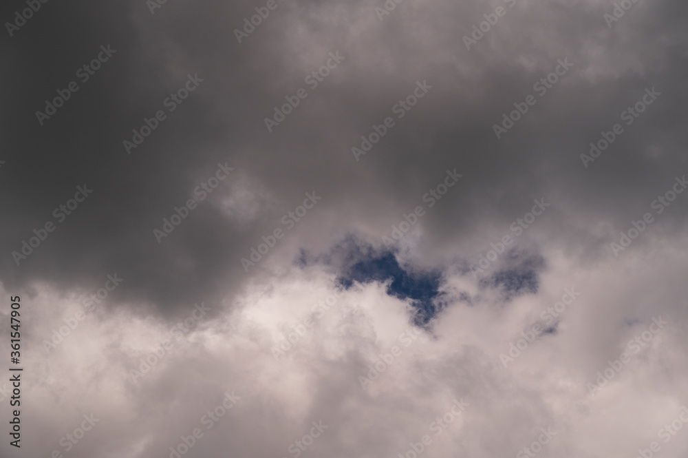 sky background of gray atmospheric clouds