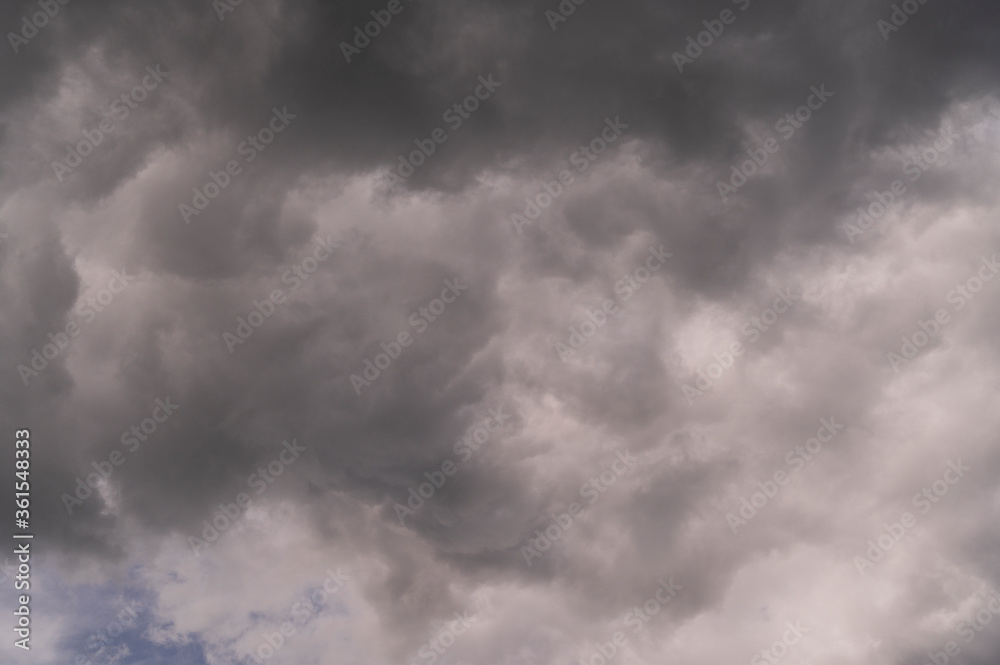 sky background of gray atmospheric clouds