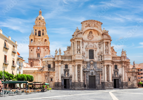 Cathedral of Saint Mary in center of Murcia, Spain photo
