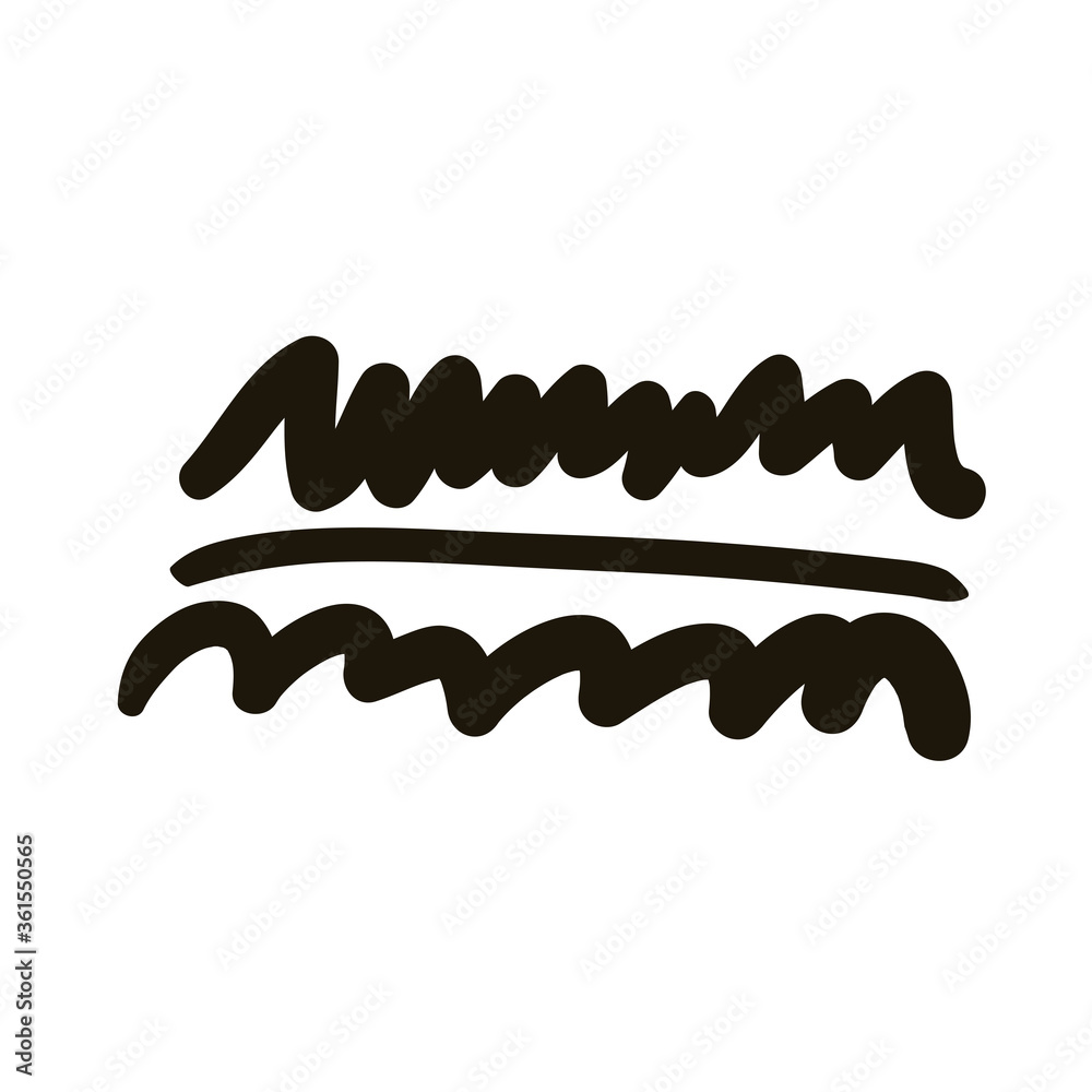 horizontal line and waves creative design with brush stroke silhouette style horizontal line and waves creative design with brush stroke silhouette style