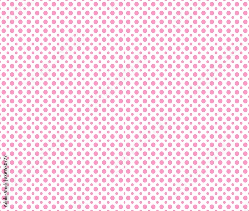 pink polka dots white background